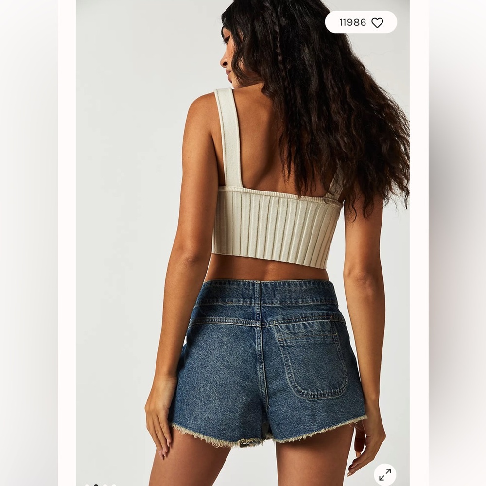 We The Free Denim Wrap Mini Skirt in Blue aso Taylor swift - Picture 3 of 13